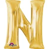 Globo Letra N Dorado 81 cm