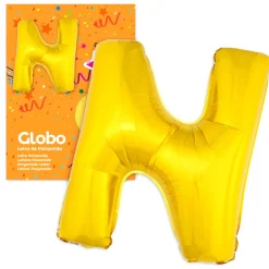 Globo Letra N Dorado 1 metro