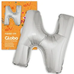 Globo Letra N Plateado 1 Metro