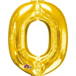 Globo letra O 40 cm dorado