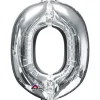 Globo Letra O 40 cm Plata