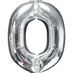 Globo Letra O 40 cm Plata