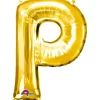 Globo letra P 40 cm dorado