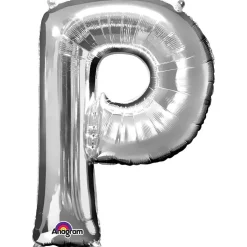 Globo Letra P Plateado 81 cm