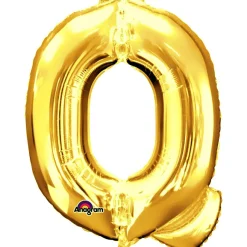 Globo letra Q 40 cm dorado