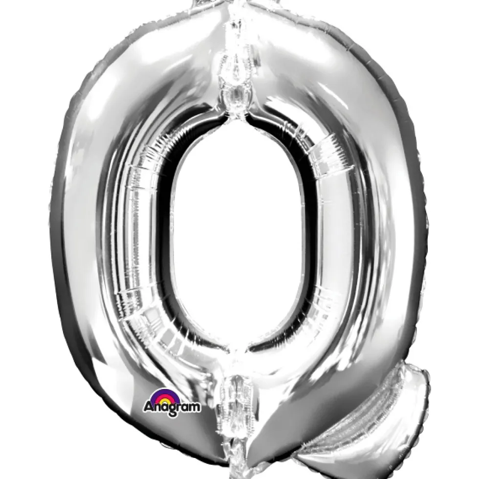 Globo letra Q 40 cm plata