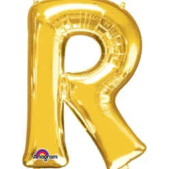 Globo letra R 40 cm dorado