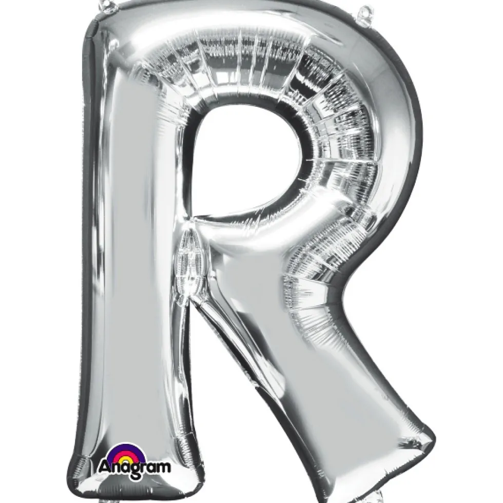Globo Letra R 40 cm Plata
