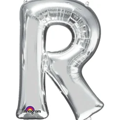 Globo Letra R Plateado 81 cm