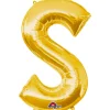 Globo Letra S 40 cm Dorado