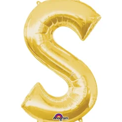 Globo Letra S Dorado 86 cm
