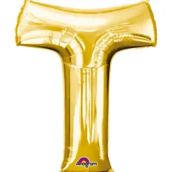 Globo Letra T 40 cm Dorado