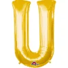 Globo letra U 40 cm dorada