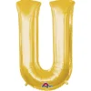 Globo Letra U Dorado 83 cm