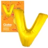 Globo letra V dorado 1 metro