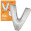 Globo Letra V Plateado 1 Metro