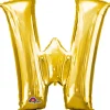 Globo letra W 40 cm dorado