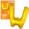 Globo letra W dorado 1 metro