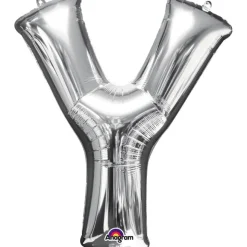Globo letra Y 40 cm plata