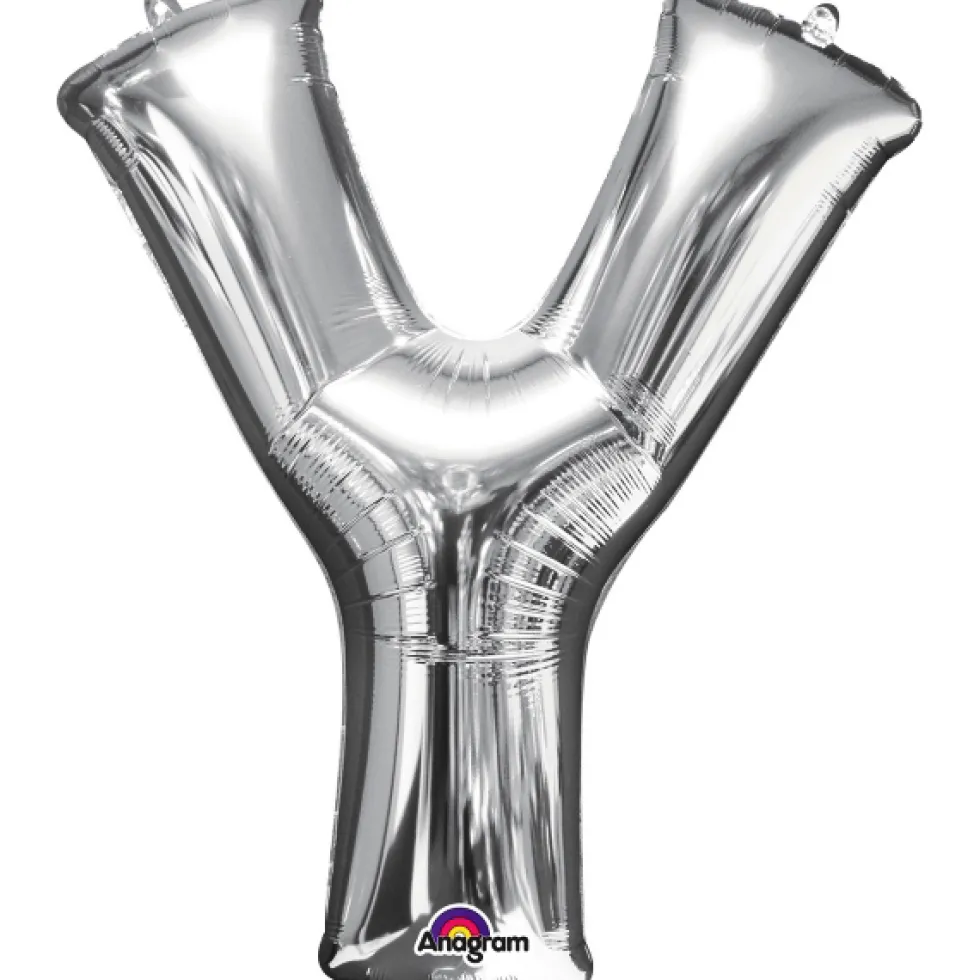 Globo letra Y 40 cm plata