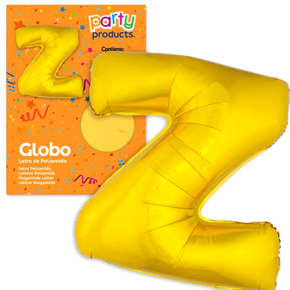 Globo letra Z dorado 1 metro