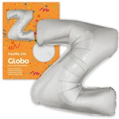 Globo Letra Z Plateado 1 Metro