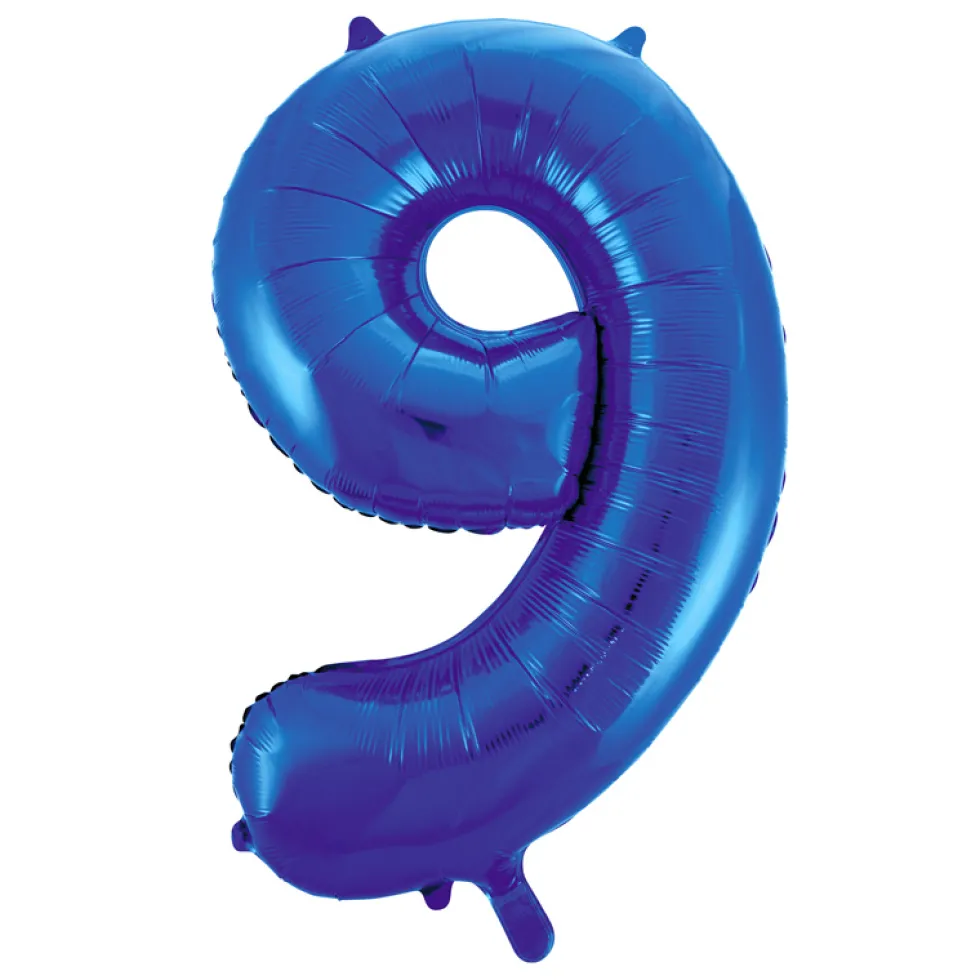 Globo Nº 9 Azul 86 cm