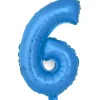 Globo Número 6 Azul 40cm