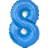 Globo Número 8 Azul 40cm