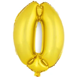Globo Número 0 Dorado 40cm