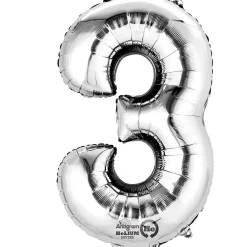 Globo Nº 3 Plata 86 cm