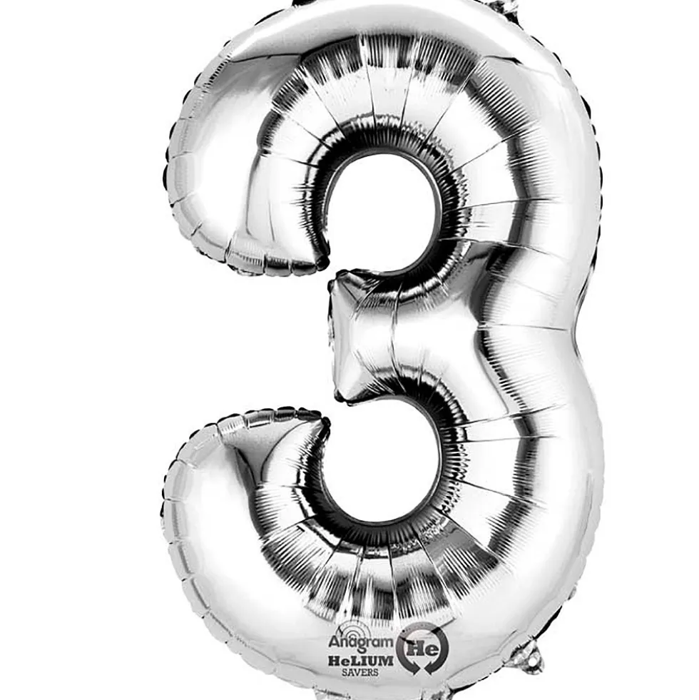 Globo Nº 3 Plata 86 cm
