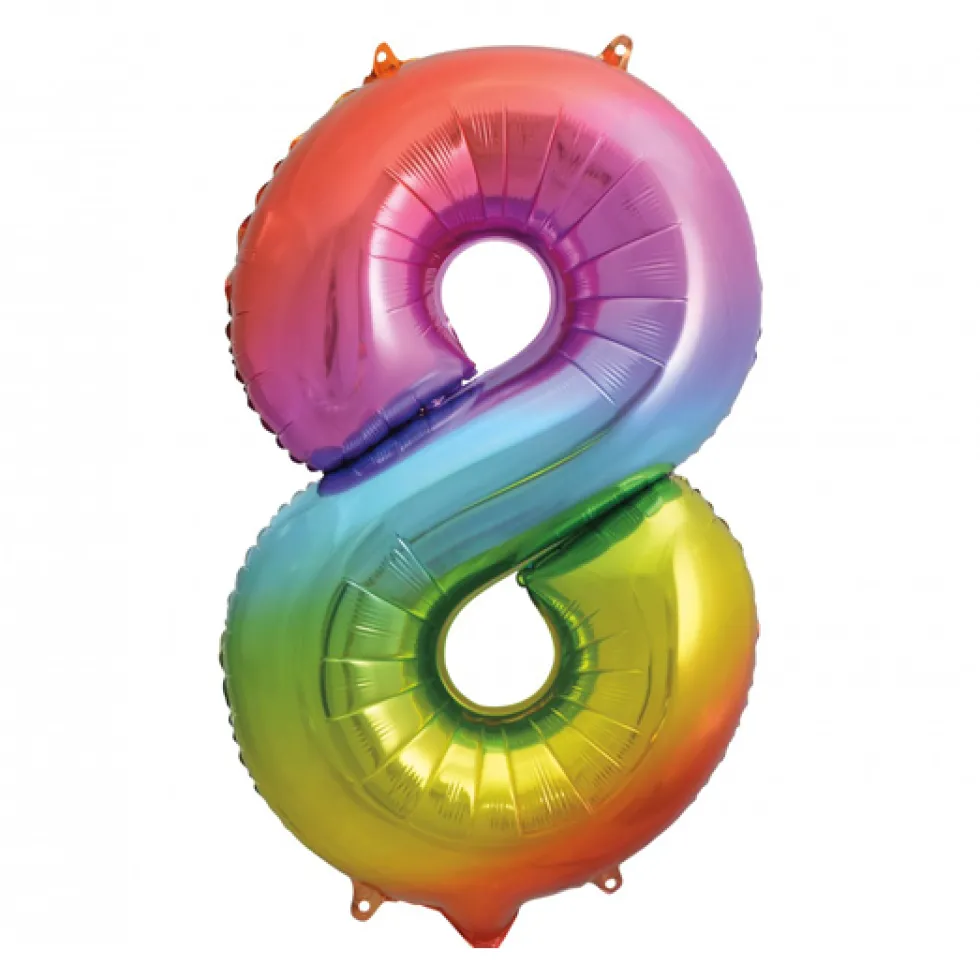 Globo Nº 8 Rainbow 86 cm