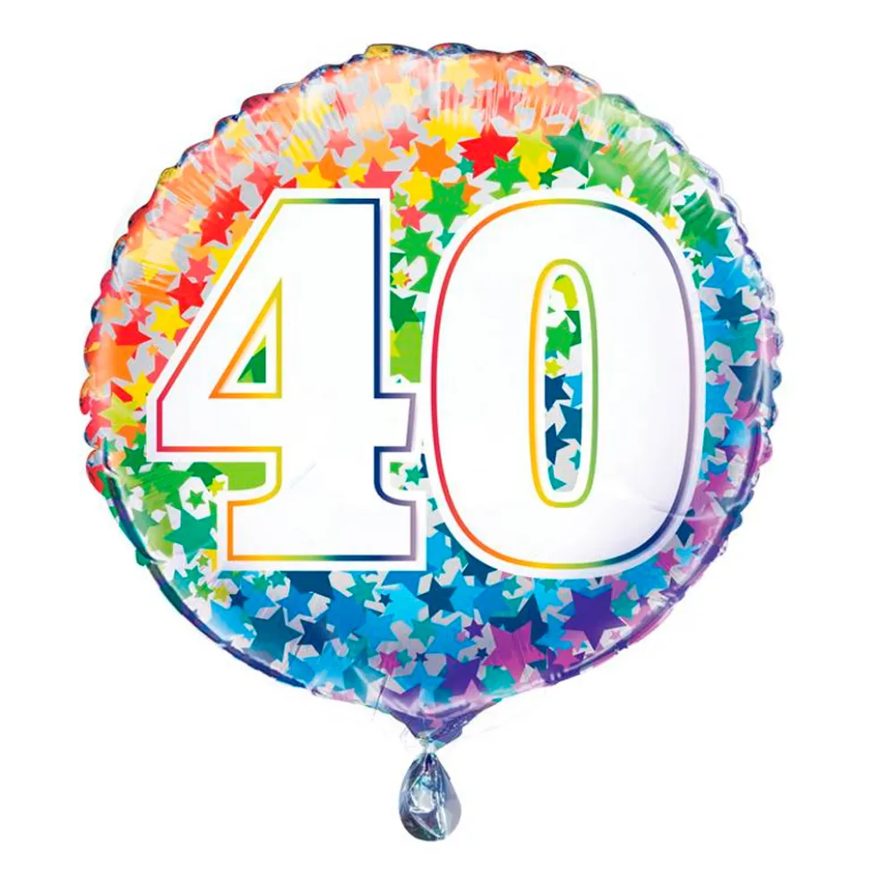 Globo Nº40 Rainbow 45 cm
