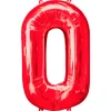 Globo Nº 0 Rojo 86 cm