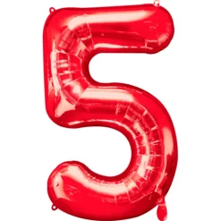 Globo Nº 5 Rojo 86 cm