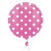 Globo Rosa con Lunares blancos 45cm