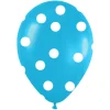 Globos Azul Caribe con Lunares Blancos