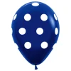Globos Azul Marino con Lunares Blancos