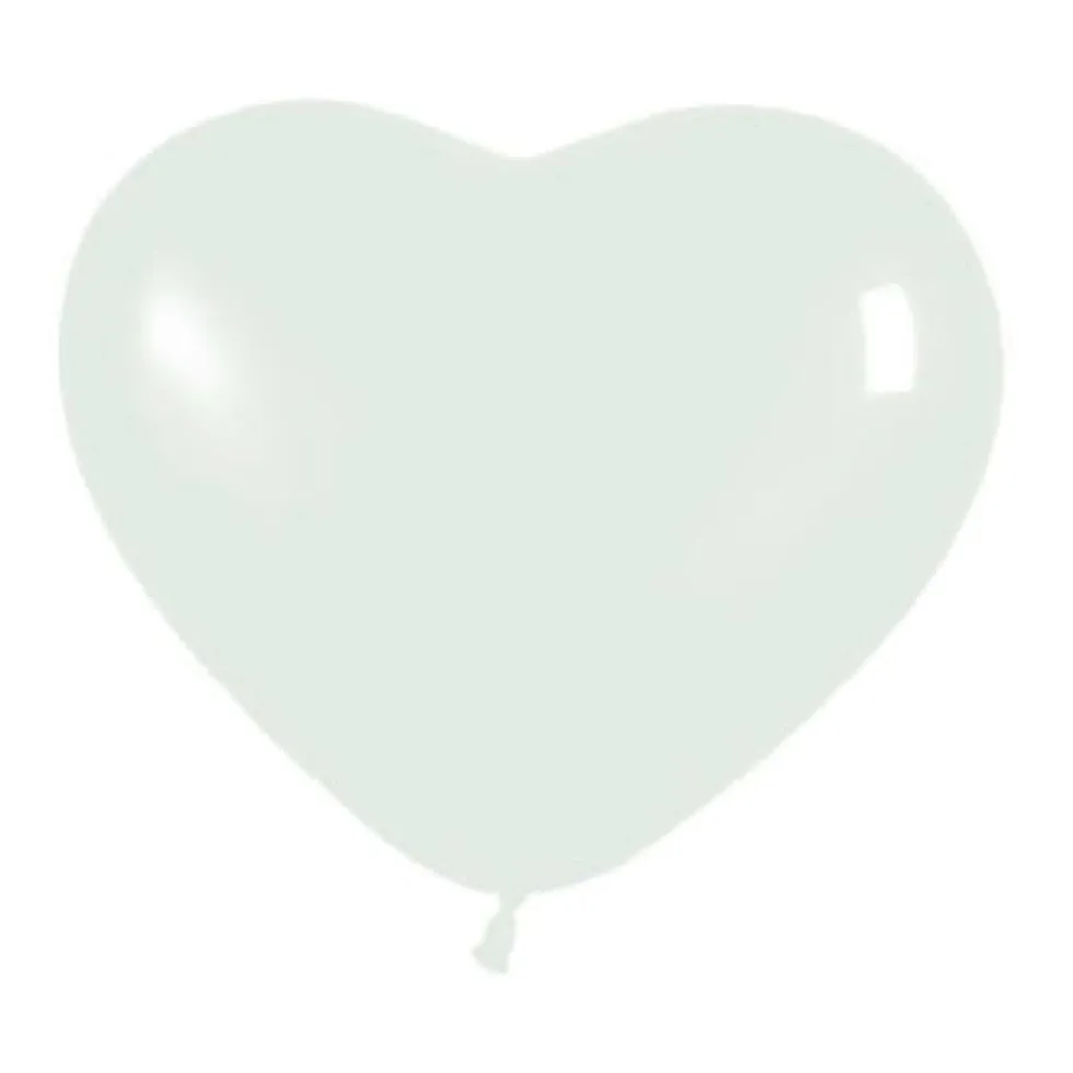 Globos con Forma de Corazón Blanco 10 Unidades