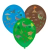Globos de Látex con Pegatinas Dinosaurios 35 cm 3 ud