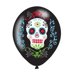 Globos de Látex Día de la Muerte 27 cm 6 ud