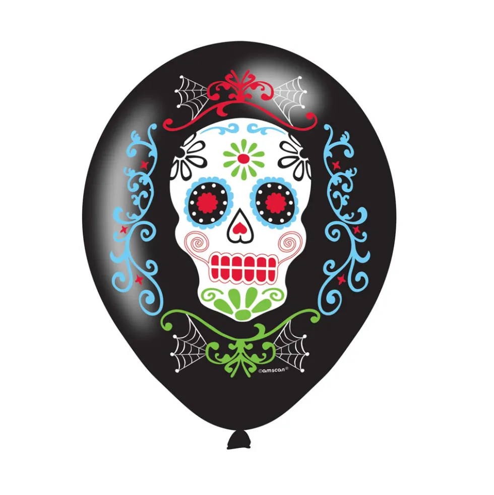 Globos de Látex Día de la Muerte 27 cm 6 ud