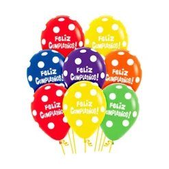 Globos Feliz Cumpleaños Colores Surtidos