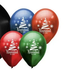 Globos Feliz Navidad 30 cm 25 ud