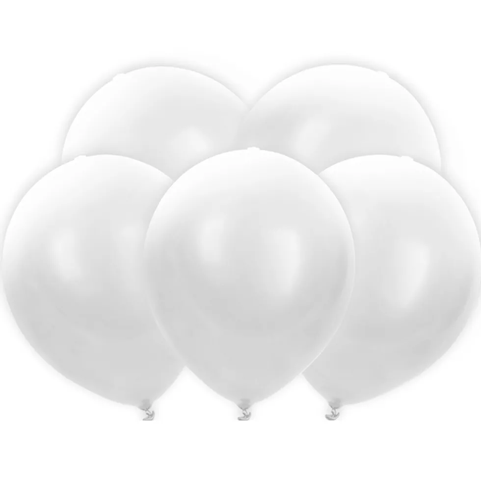 Globos LED Color Blanco 5 Unidades