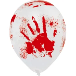 Globos Manos Sangrientas 6 Unidades
