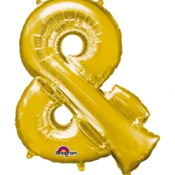 Globo símbolo & (et) 40 cm dorado