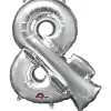Globo símbolo & (et) 40 cm plata