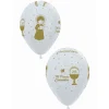 Globos Mi Primera Comunión Tinta Dorada 12 ud